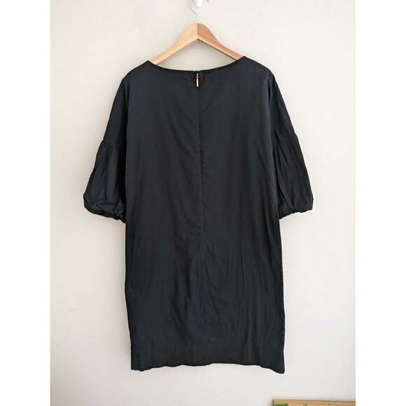 Lauren Ralph Lauren Embroidered Black Shift Dress Size 6 - Picture 2 of 10